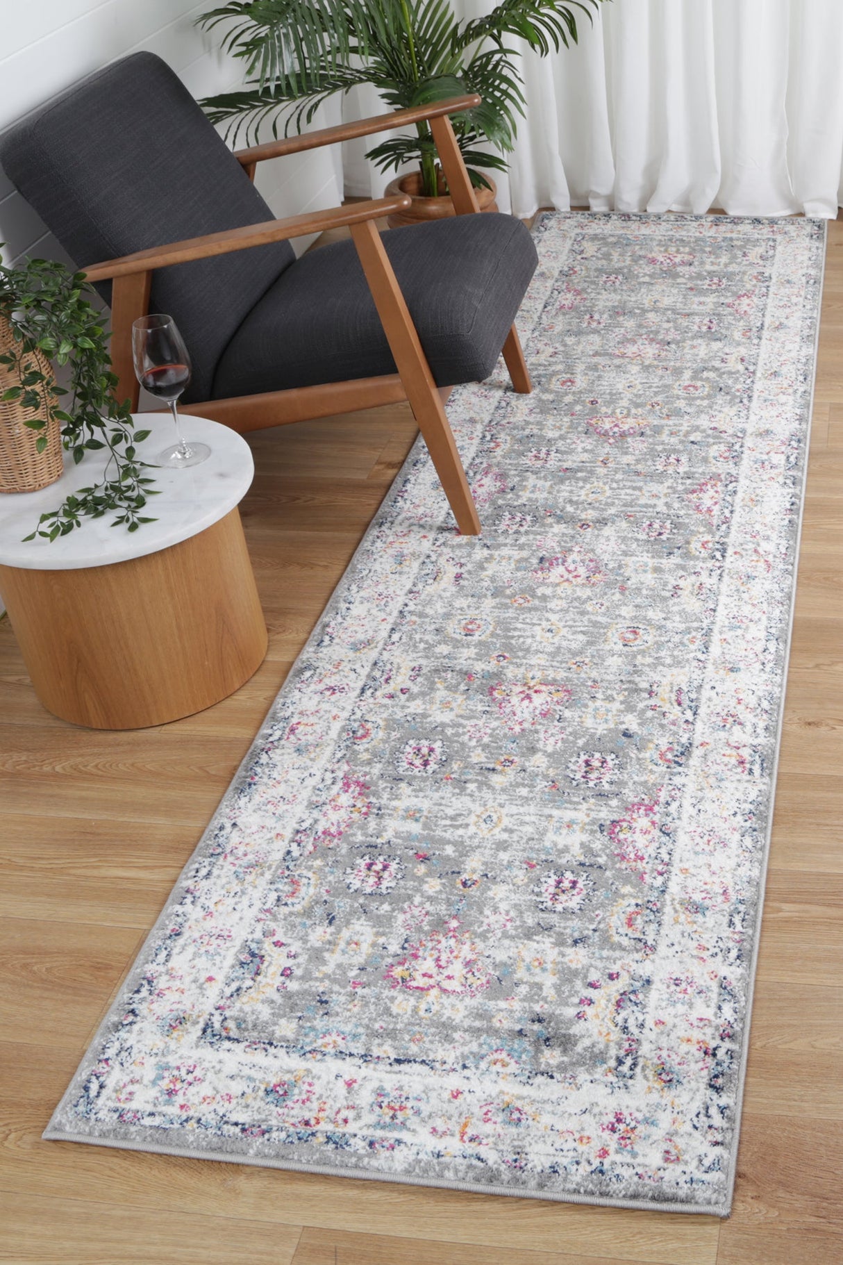 Ligures  Grey Multi Traditional Rug