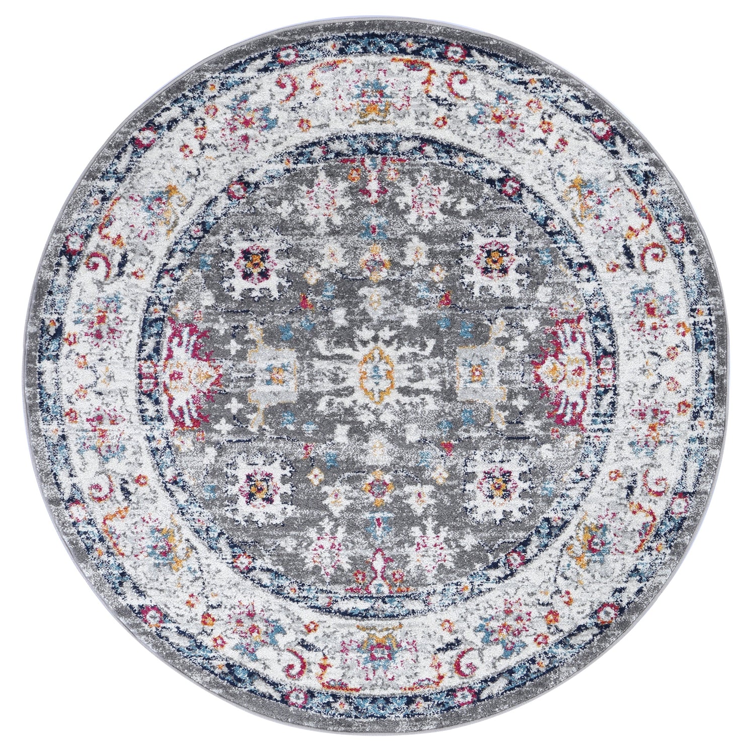 Ligures  Grey Multi Traditional Rug