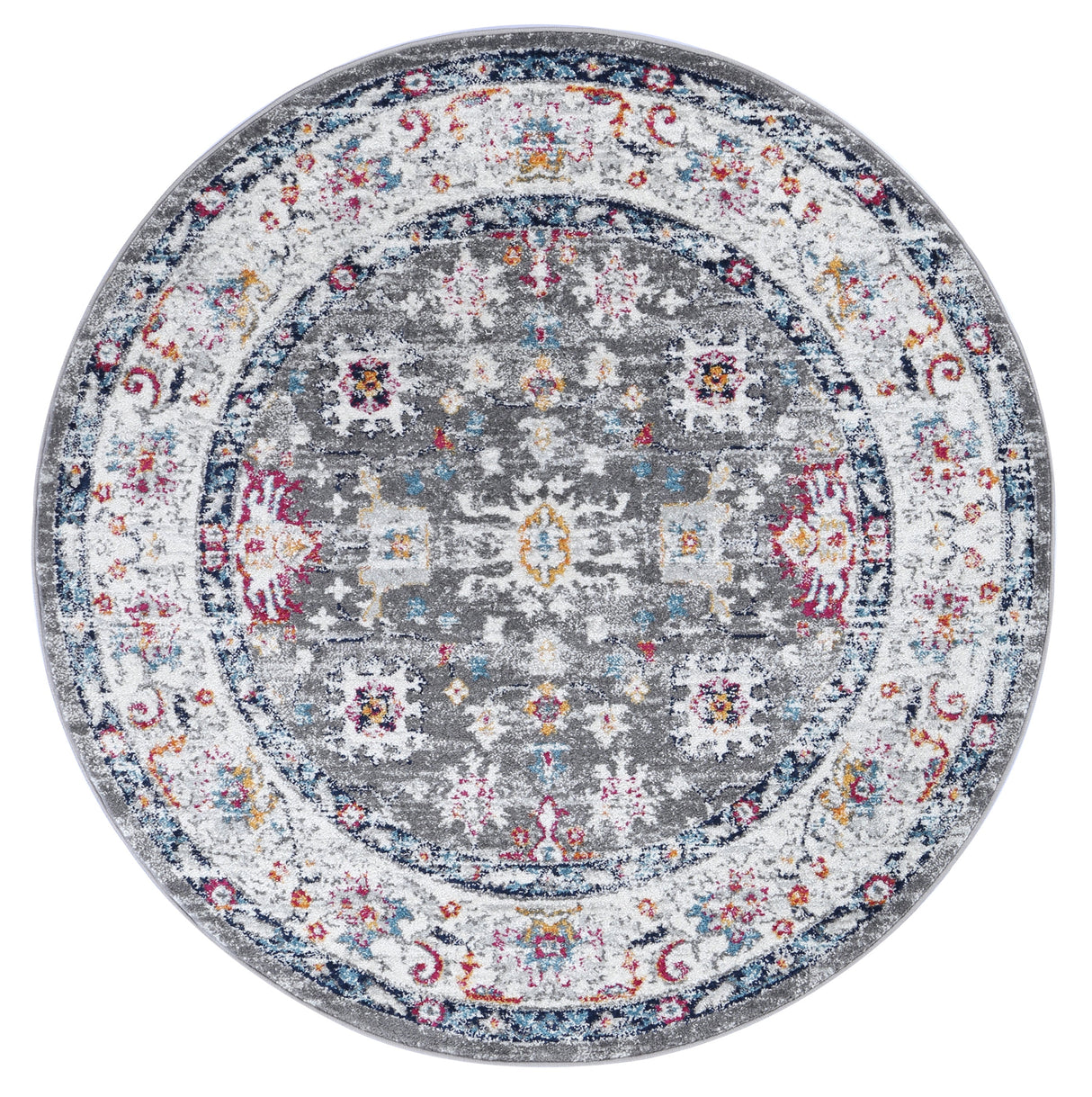 Ligures  Grey Multi Traditional Rug