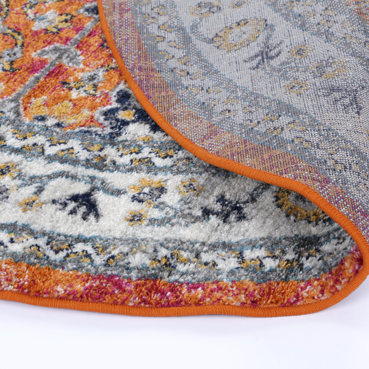 Ligures  Rust Multi Traditional Rug