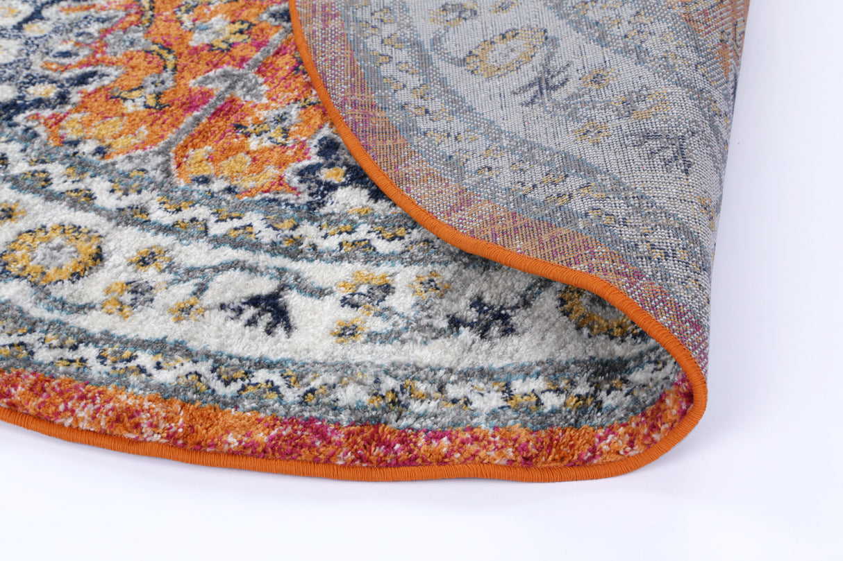 Ligures  Rust Multi Traditional Rug