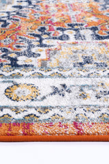 Ligures  Rust Multi Traditional Rug