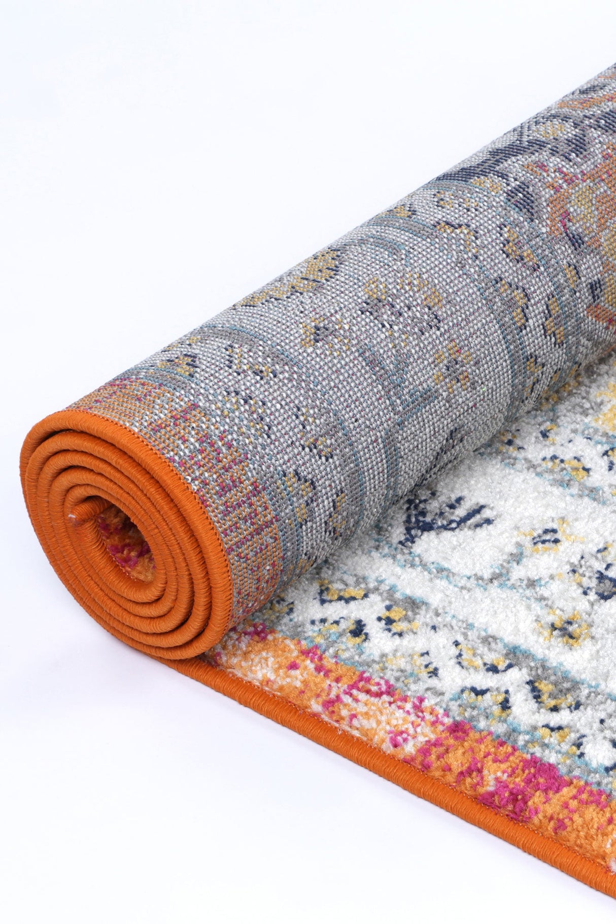Ligures  Rust Multi Traditional Rug