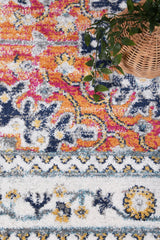 Ligures  Rust Multi Traditional Rug