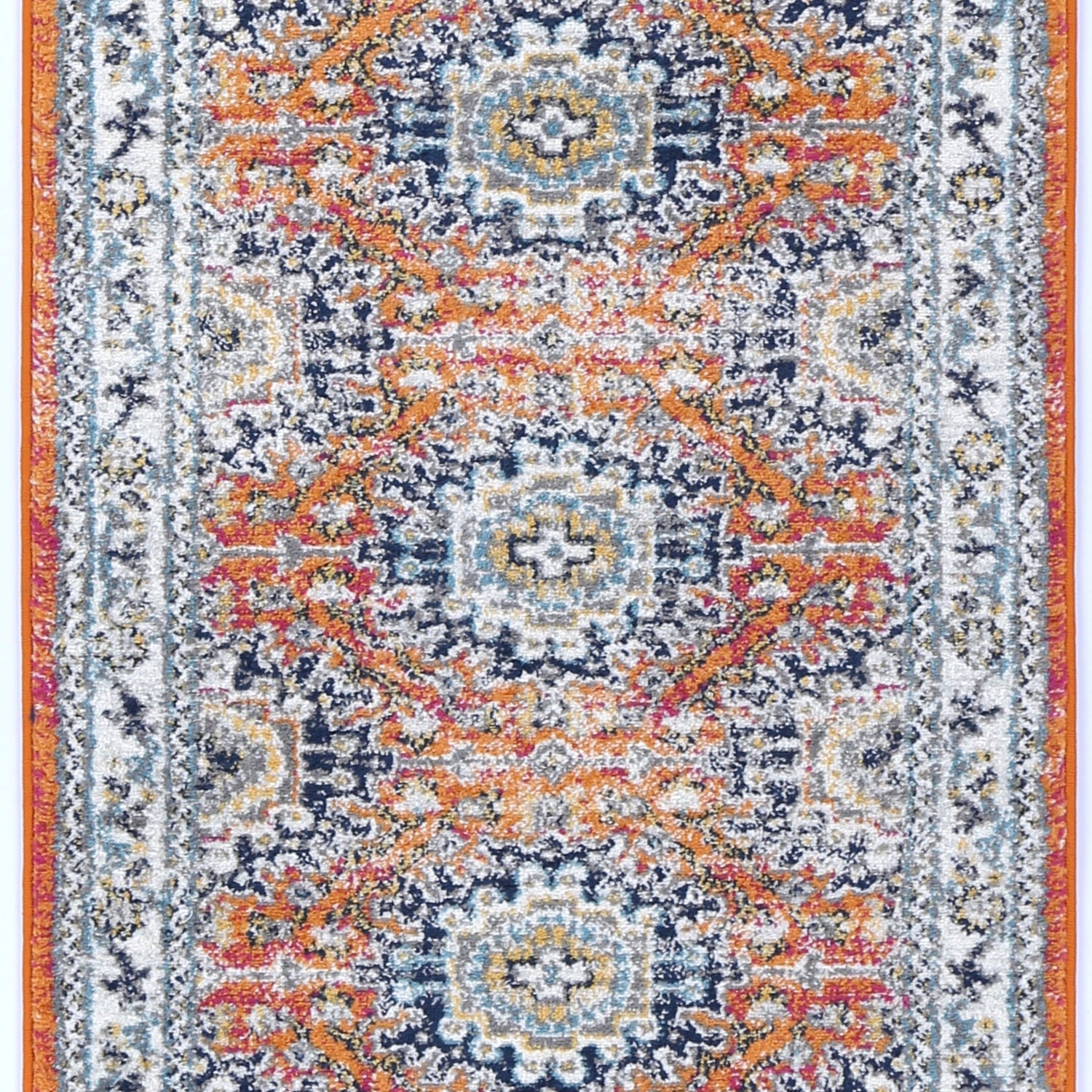 Ligures  Rust Multi Traditional Rug