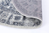 Ligures  Cream Navy Floral Rug