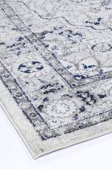 Ligures  Cream Navy Floral Rug