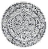 Ligures  Cream Navy Floral Rug