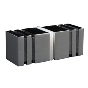 Double Pull Knob - Square Black