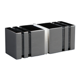 Double Pull Knob - Square Black