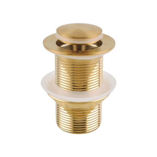 Pop Up Waste With Non Overflow - Brushed Brass