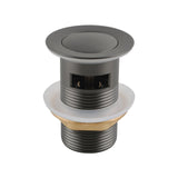 Pop Up Waste With Overflow - Brushed Gun Metal