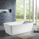 Qubist Freestanding Bathtub with Non-Overflow (Gloss White) (1400/1500/1700mm) - Clearance