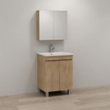ABS MFL2 Light American Oak Freestanding Vanity 600mm