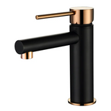 ROUL Basin Mixer - Black & Rose Gold