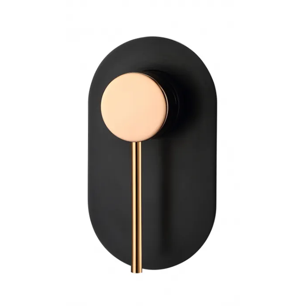 ROUL Shower/Wall Mixer - Black & Rose Gold
