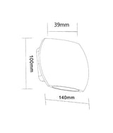 REMO: Surface Mounted LED Exterior Curved Up/Down Wall Lights IP54
