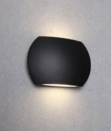 REMO: Surface Mounted LED Exterior Curved Up/Down Wall Lights IP54