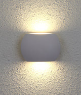 REMO: Surface Mounted LED Exterior Curved Up/Down Wall Lights IP54