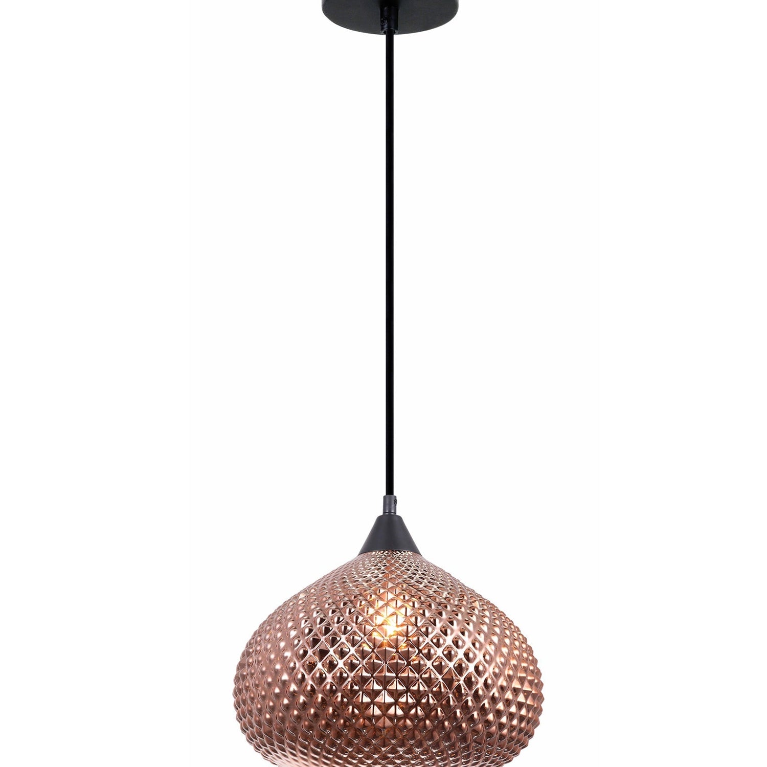 RICTUS: Bohemian Glass With Quadrilateral Segment Wine Glass Shape Pendant Lights