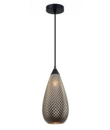 RICTUS: Bohemian Glass with Quadrilateral Segments Tear Drop Shape Pendant Lights