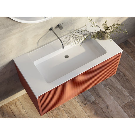 RIMINI Wall-Hung Vanity 1000mm Potters Clay