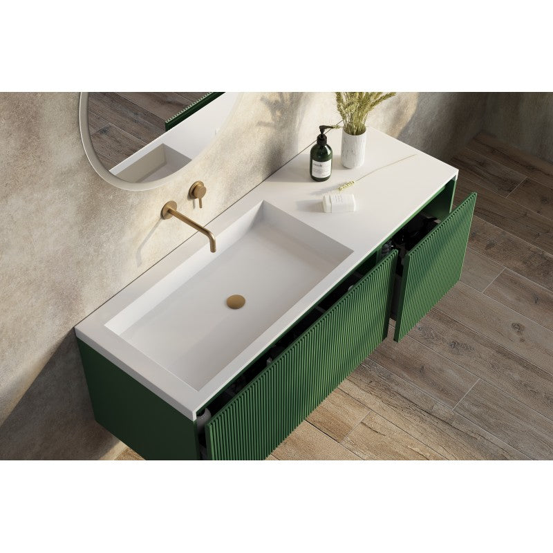 RIMINI Wall-Hung Vanity 1400mm Rain Forest Green