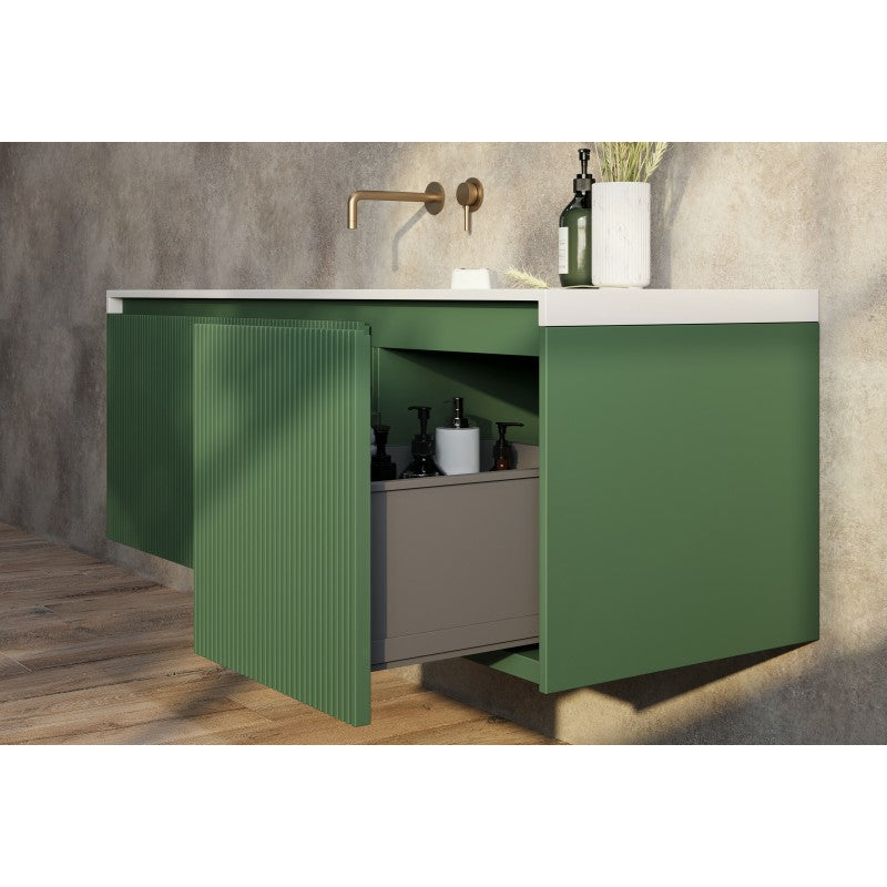 RIMINI Wall-Hung Vanity 1400mm Rain Forest Green
