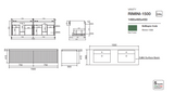 RIMINI Wall-Hung Vanity 1500mm Drawing