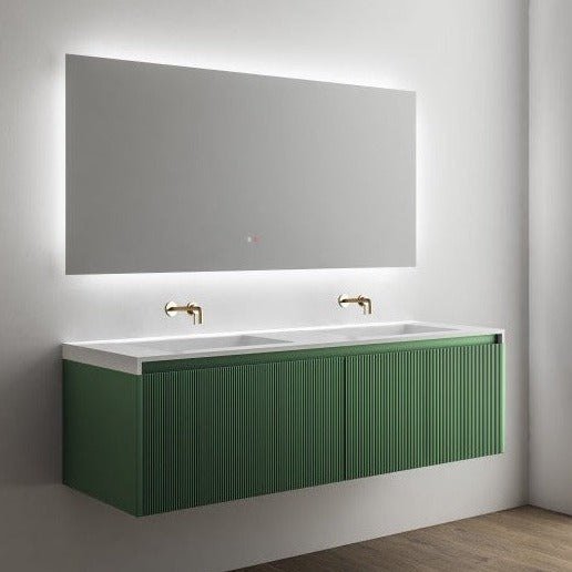 RIMINI Wall-Hung Vanity 1500mm Rain Forest Green