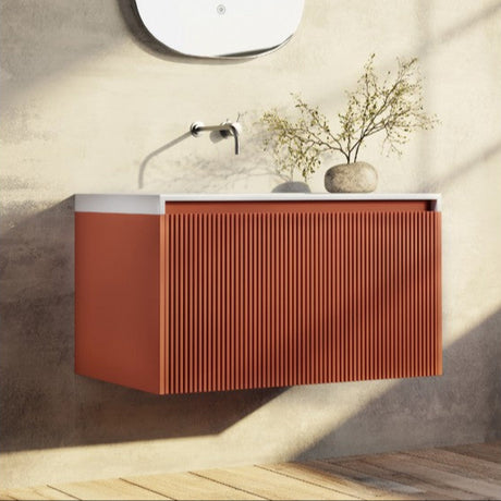 RIMINI Wall-Hung Vanity 800mm Potters Clay