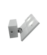 RIO: LED Interior Matte White Rectangular Up Light 90?? Adjustable Wall Light