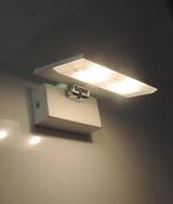 RIO: LED Interior Matte White Rectangular Up Light 90?? Adjustable Wall Light