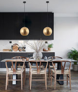 ROCHE: Interior Wine Glass Shape Matt Gold / Chrome Glass Pendant Lights