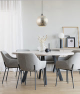 ROCHE: Interior Wine Glass Shape Matt Gold / Chrome Glass Pendant Lights