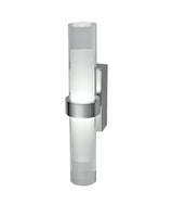 ROME: LED Interior Satin Chrome Tubular Up/Down Wall Light