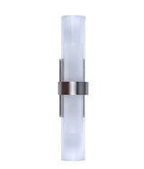 ROME: LED Interior Satin Chrome Tubular Up/Down Wall Light
