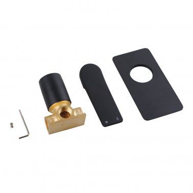 RUSHY Square Shower Mixer - Black