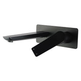 RUSHY Square Wall Mixer With Spout - Black