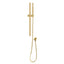 Round Rail With Handheld Shower - Brushed Brass