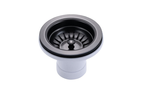 Round Corner Stainless Steel Gun Metal Grey PVD Coating Double Bowl Kitchen Sink (with Bottom Grid) - 770*450*215mm