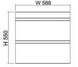ABS DF Dark American Oak Wall Hung Vanity 600mm - Clearance