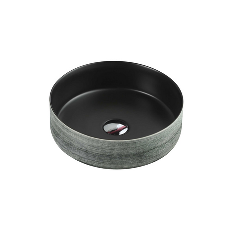 SASSO Round Counter Top Basin Touchline Black 350mm