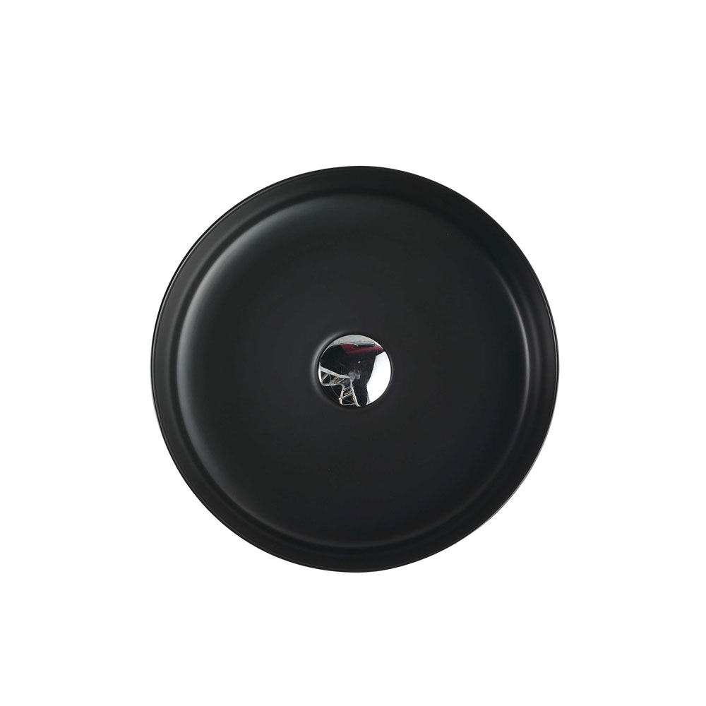 SASSO Round Counter Top Basin Touchline Black 350mm