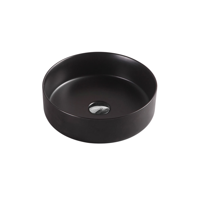 SASSO Round Counter Top Basin Matte Black 350mm