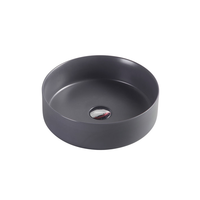 SASSO Round Counter Top Basin Nero Grey 350mm