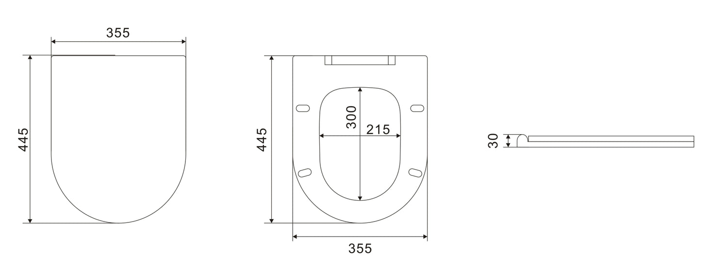 Avis Rimless Wall Faced Floor Gloss White/ Matte White Toilet