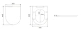 Avis Rimless Wall Faced Floor Gloss White/ Matte White Toilet