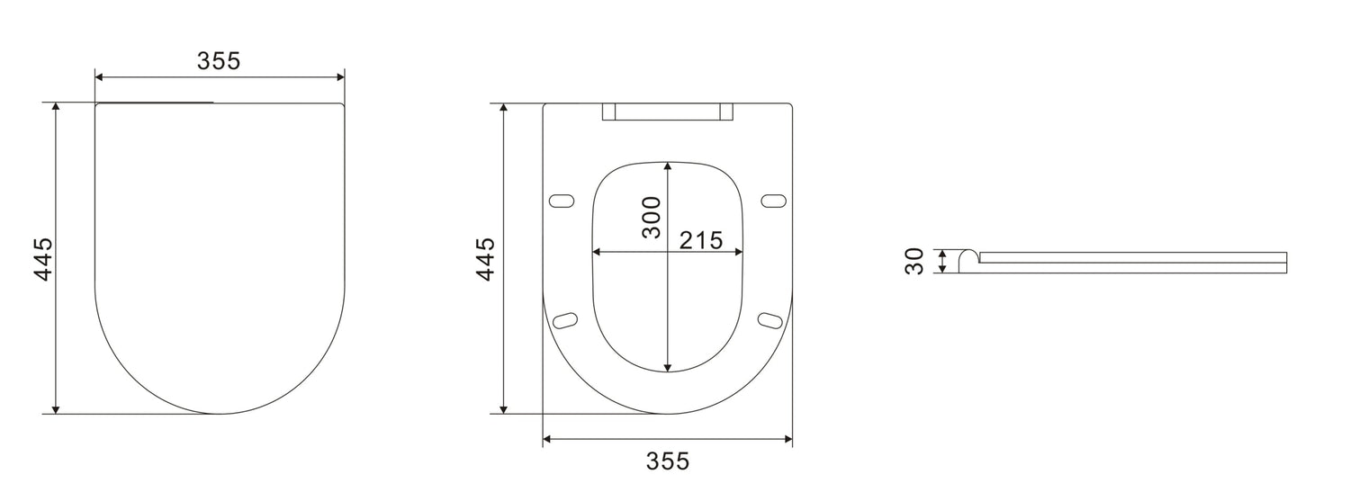 Avis Rimless Wall Faced Floor Matte Black Pan