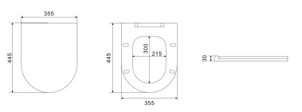 Avis Rimless Wall Faced Floor Matte Black Pan